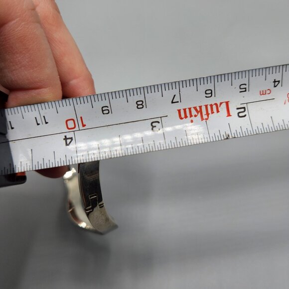 Wavy Hinged Bangle Bracelet 925 Sterling Silver Heavy 24.75g - Picture 9 of 10